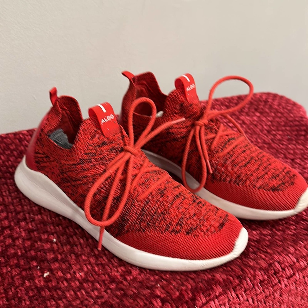 Aldo Sneakers Size 7.5 Red Lace
